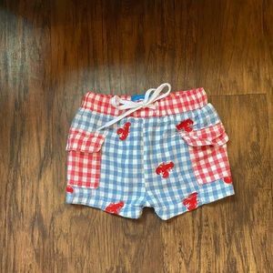 Mud Pie Baby cotton swim trunks size 0-6 months! 💗
